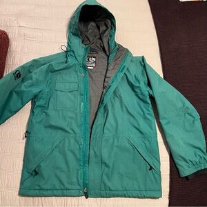 Bonfire Dry Level 2 Green Hooded Snow Jacket
